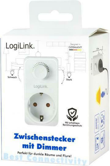 LogiLink Socket Adapter With Dimmer Μονόπριζο
