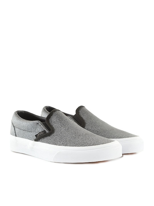 Vans Classic Men's Canvas Slip-Ons Stingray Black