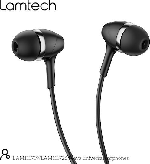 Lamtech Fashionable In-ear Handsfree με Βύσμα 3.5mm Μαύρο