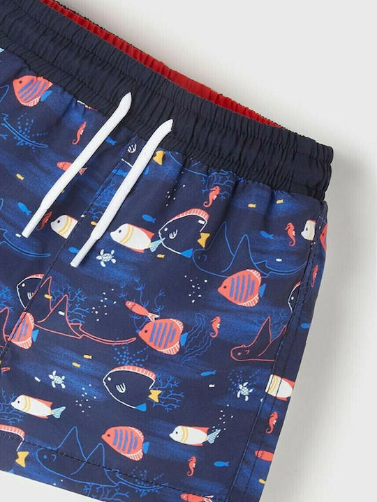Mayoral Kids Swimwear Swim Shorts with Hat Navy Blue