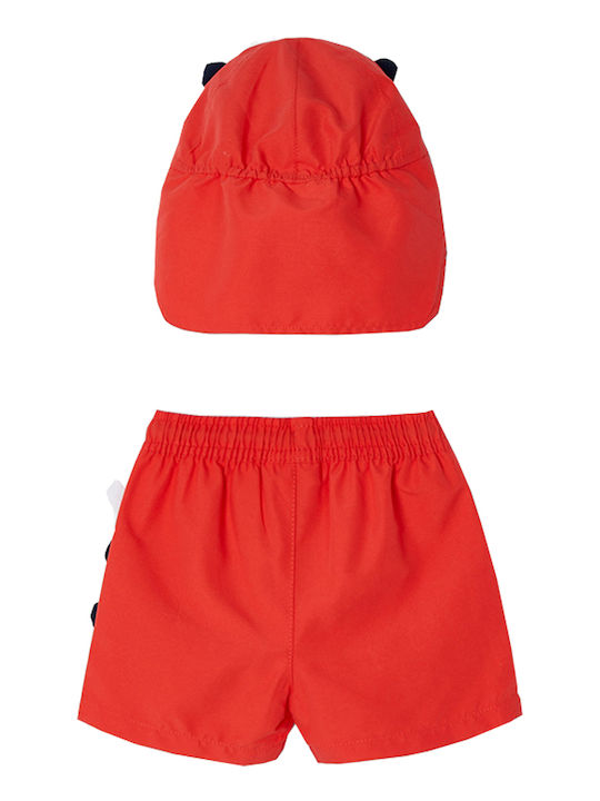 Mayoral Kinder Badebekleidung-Set mit Schirm Rot