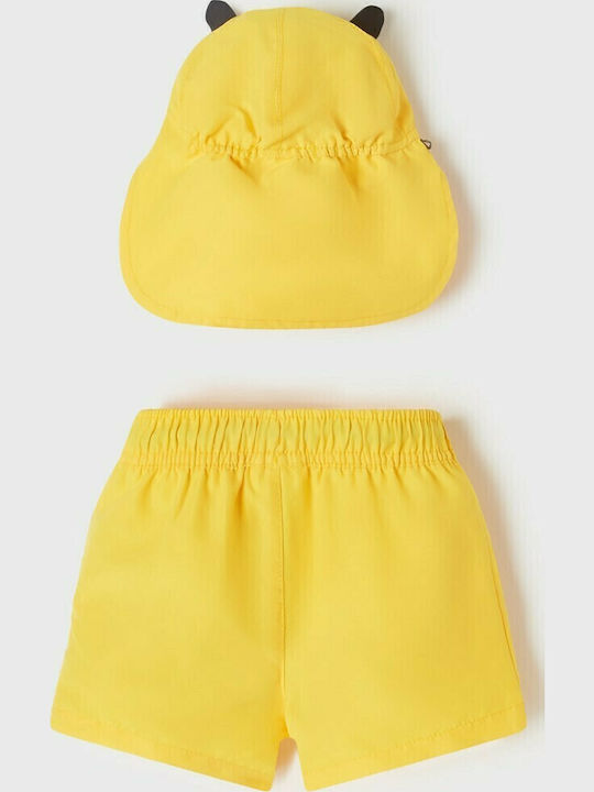 Mayoral Kinder Badeanzug Badeshorts mit Hut Gelb