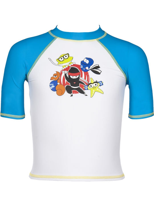 Arena Kinder Badeanzug Rashguard Weiß