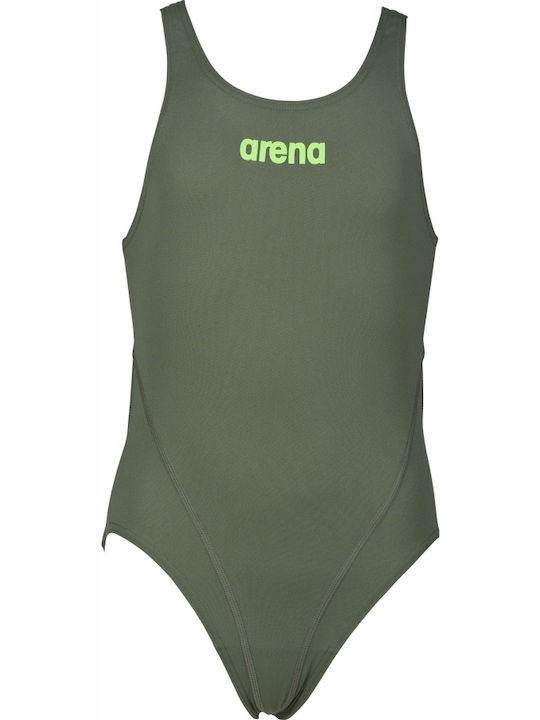 Arena Solid Swim Tech Παιδικό Μαγιό Ολόσωμο Χακί