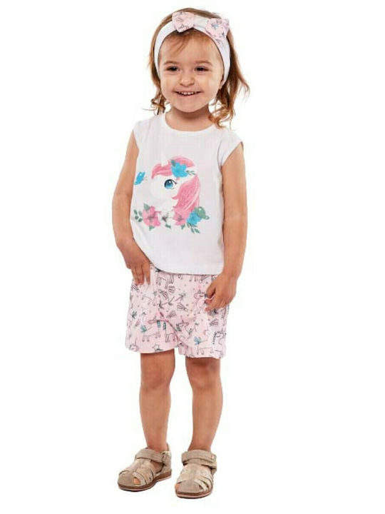 Kids' Set with Shorts Summer 2pcs White