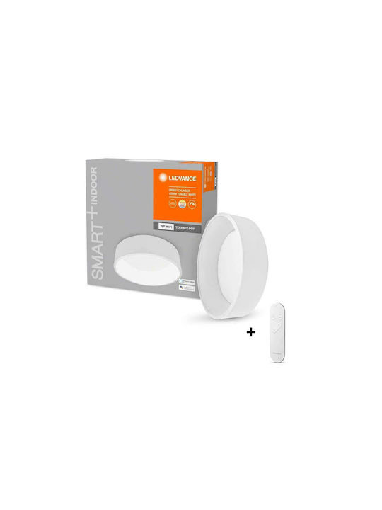 Ledvance Orbis Cylinder Smart Πλαφονιέρα Οροφής 45εκ. Λευκή με Ενσωματωμένο LED και Τηλεχειριστήριο