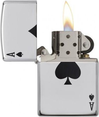 Zippo Αντιανεμικός Αναπτήρας Φλόγας Lucky Ace