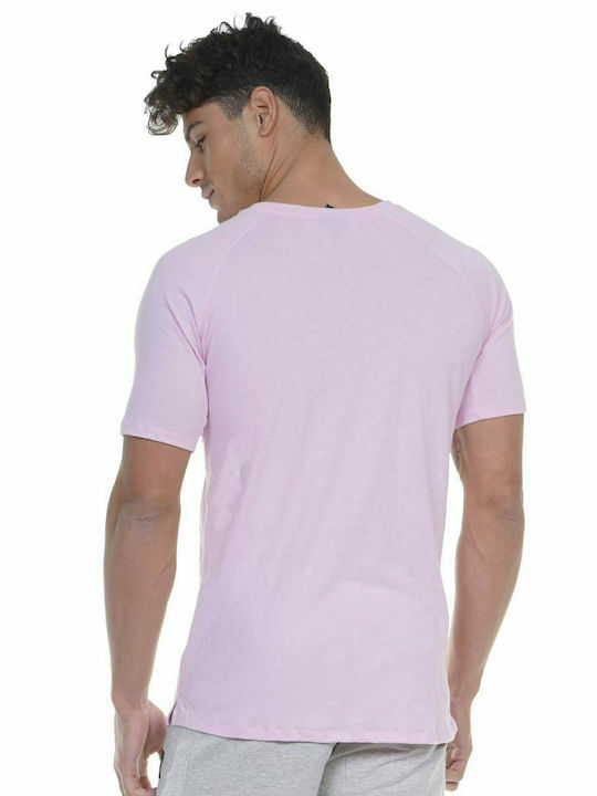 Body Action Herren Sport T-Shirt Kurzarm Rosa