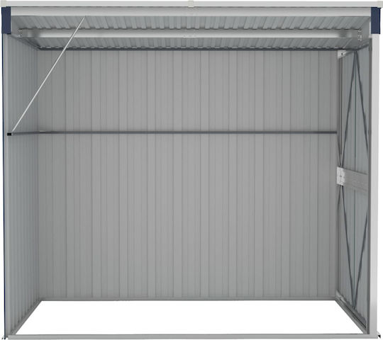 Metallic Garden Shed Galvanized Anthracite with Air Vents M1.18xW1.94xH1.78m