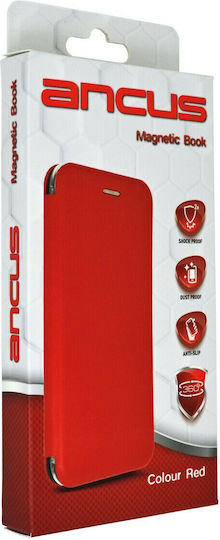Ancus Magnetic Curve Книга Изкуствена кожа Червен (Poco X3 GT)
