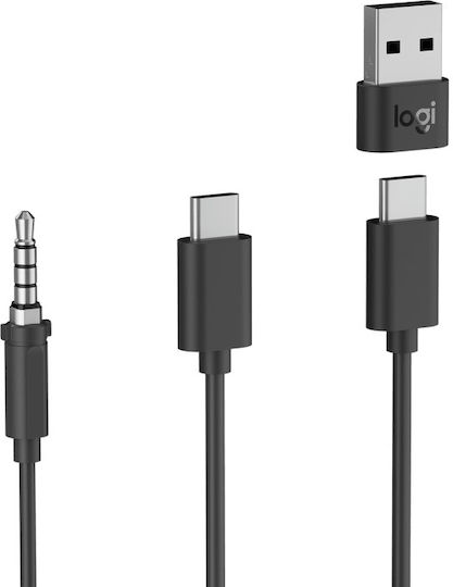Logitech UC Zone Wired Earbuds Im Ohr Multimedia-Headsets mit Mikrofon und Verbindung 3,5 mm Klinke / USB-A / USB-C in Gray Farbe