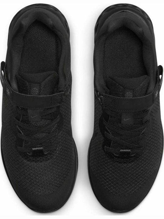 Revolution 6 Fly Ease Αθλητικά Παιδικά Παπούτσια Running με Σκρατς Μαύρα