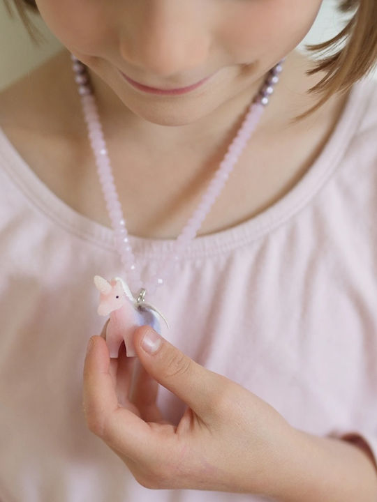 Great Pretenders Faux Chain Kids Necklaces Unicorn Pink 86127