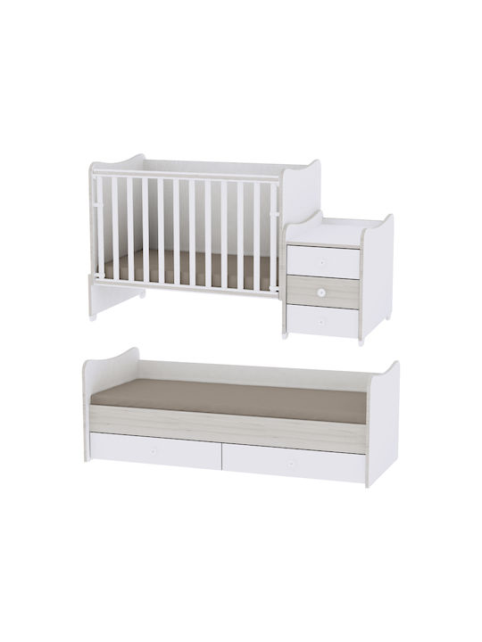 Lorelli Бебешко Креватче Maxi Plus Бяло кафе за Матрак 62x110см