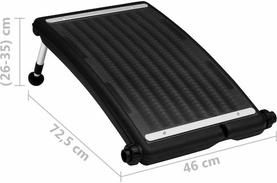 vidaXL Отоплителен Панел За Басейн От Алуминий 72.5x46см Черен 3бр
