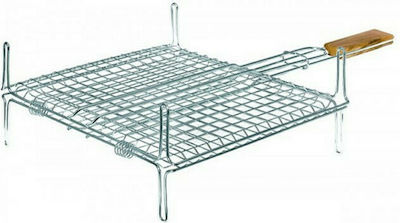 Doppelt Metallischer Grillrost mit Beinen 42cmx33cmcm