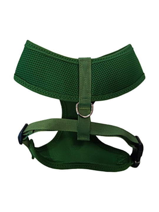 Pet Interest Dog Harness Vest Mesh Plain Green Small 30-40cm 54496