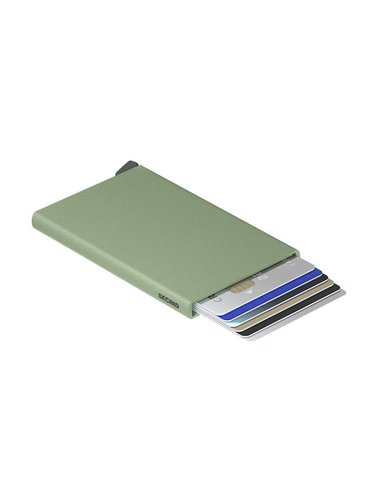 Secrid Cardprotector Ανδρικό Πορτοφόλι Καρτών με RFID και Μηχανισμό Slide Powder Pistachio