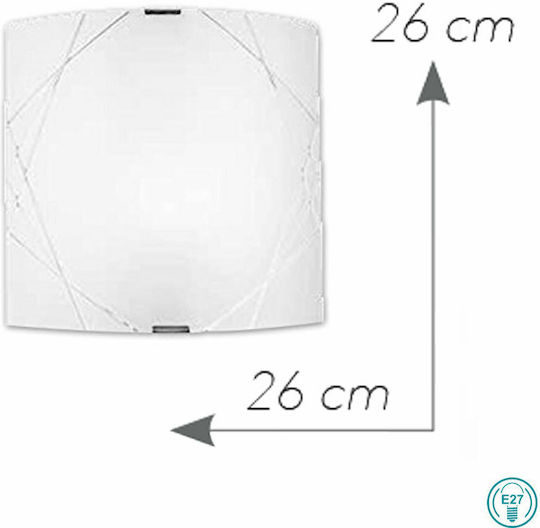 Fan Europe Paradise/AP Modern Leuchte Wand mit Fassung E27 Weiß 26x26cm