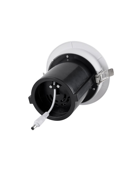 GloboStar Virgo-B Μονό LED Φυσικό Λευκό Σποτ σε Λευκό Χρώμα