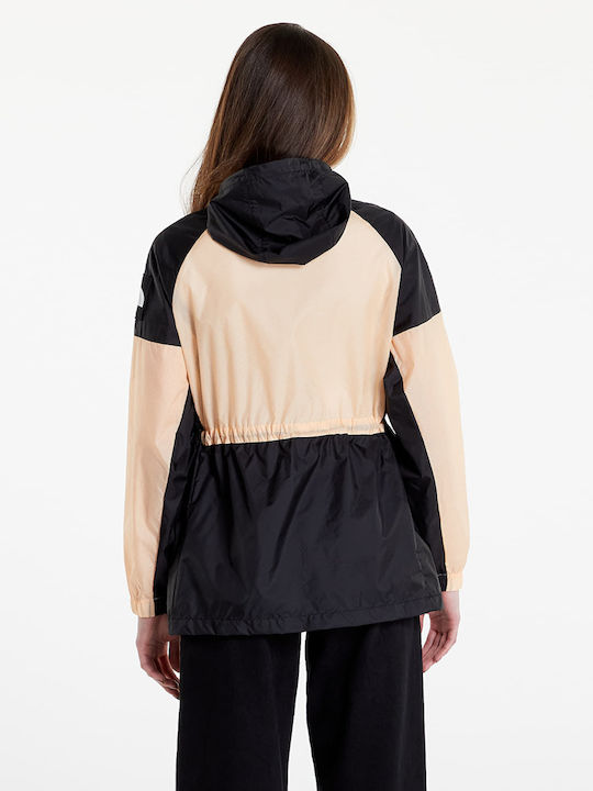 The North Face Phlego Women's Short Sports Jacket for Spring or Autumn with Hood Black/Beige