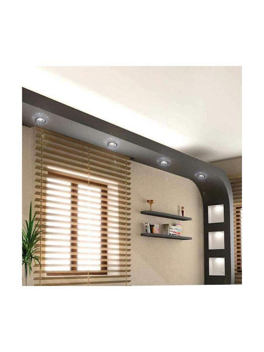 Elmark Rund Glas Einbau Spot mit integriertem LED und Natürliches Weißes Licht MR16 3W Braun 10x10cm. 1Stück