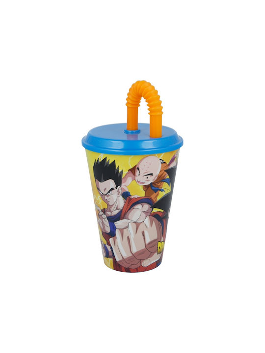 Stor Dragon Ball Ποτήρι Νερού από Πλαστικό με Καλαμάκι 430ml