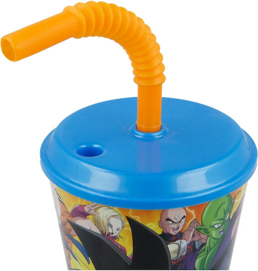 Stor Dragon Ball Ποτήρι Νερού από Πλαστικό με Καλαμάκι 430ml