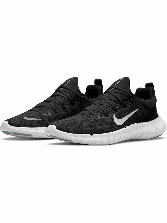 Nike Free Run 5.0 Ανδρικά Αθλητικά Παπούτσια Running Black / White / Dark Smoke Grey