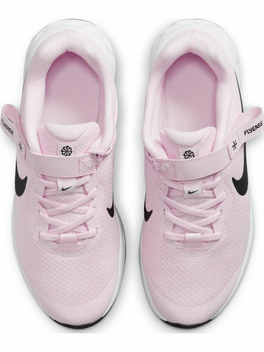 Revolution Revolution 6 FlyEase Kids Sports Shoes Running with Hoop & Loop Closure Pink Foam / Black