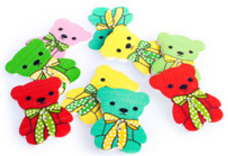 Craft with Fun Ξύλινα Κουμπιά 20τμχ