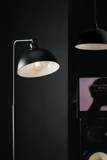 Fan Europe Charleston Vintage Floor Lamp H165xW40cm. with Socket for Bulb E27 Black