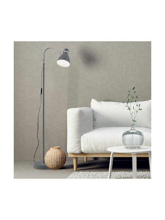Fan Europe Vintage Floor Lamp H142xW34cm. with Socket for Bulb E27 Gray