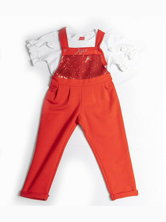 Joyce Kids' Set with Pants Summer 2pcs Red