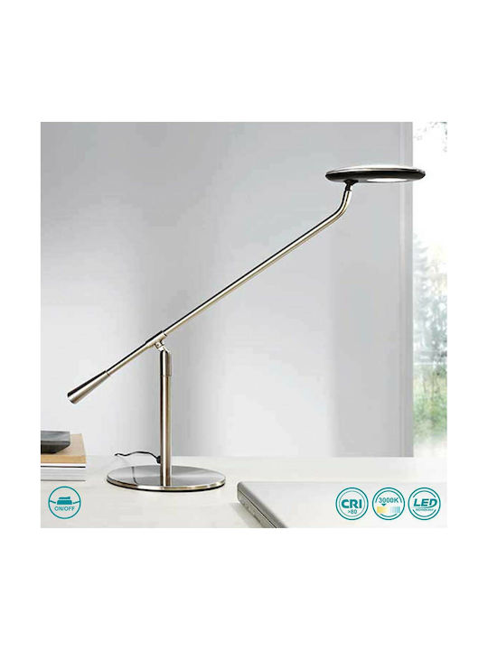 Wofi Tyler LED Office Lamp with Foldable Arm in Silver Color