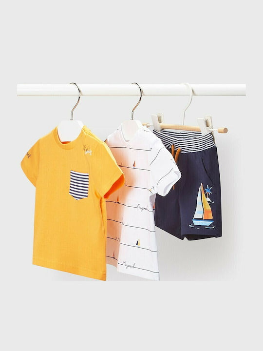 Kids' Set with Shorts Summer 3pcs Orange