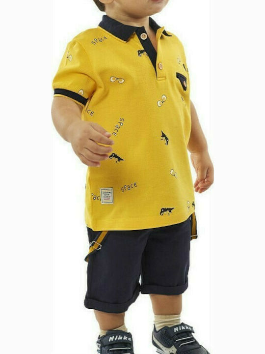 Hashtag Kids Set with Shorts Summer 2pcs Yellow