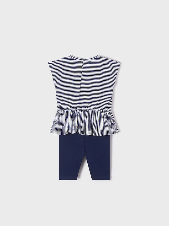 Mayoral Kids Set with Leggings Summer 2pcs Navy Blue