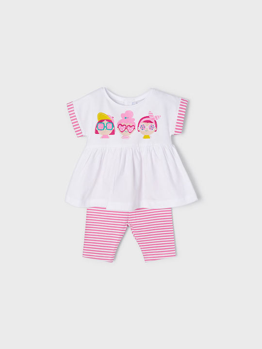 Mayoral Kids Set with Leggings Summer 2pcs White