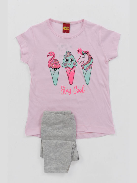 Trax Kinder Set mit Leggings Sommer 2Stück Rosa