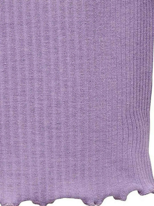 Παιδικό Crop Top Κοντομάνικο Λιλά