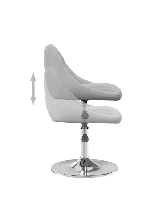 Rotating Chair Visitor Light Gray 46x44x62.5cm 2pcs