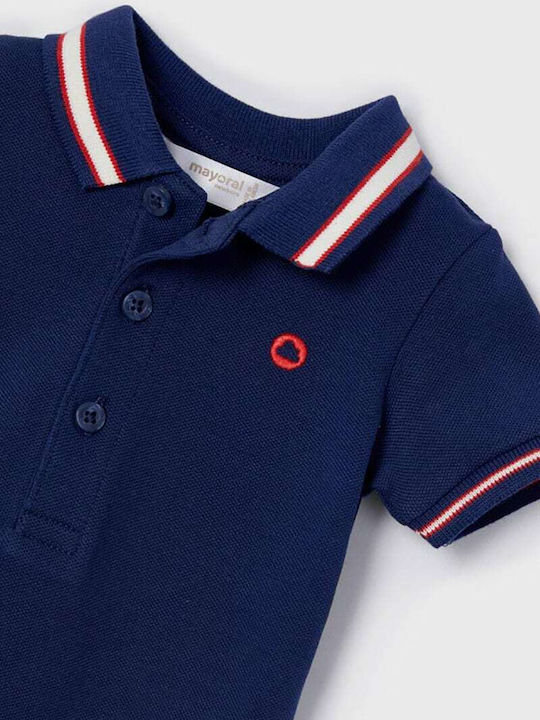 Kids' Polo Short Sleeve Navy Blue Ecofriends