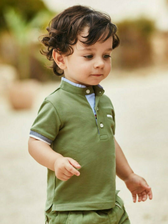 Mayoral Kids Polo Short Sleeve Khaki