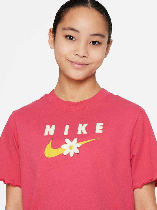 Nike Children's Blouse Short Sleeve Pink