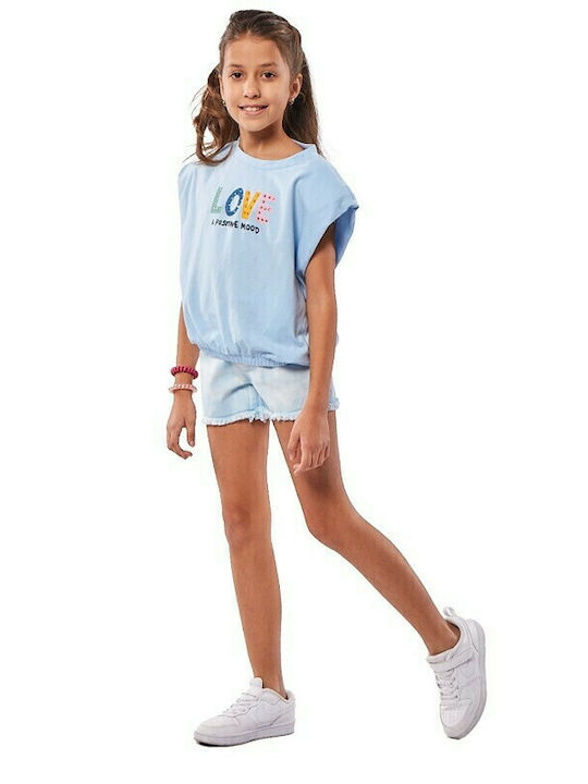 Kids' Shirt Sleeveless Light Blue
