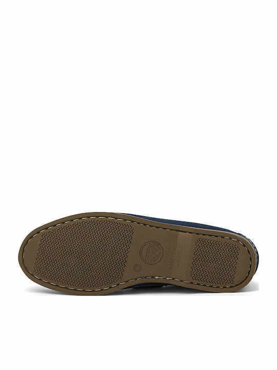 0450 Δερμάτινα Ανδρικά Boat Shoes σε Μπλε Χρώμα
