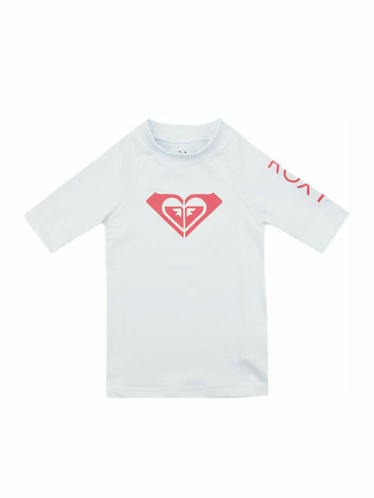 Roxy Whole Hearted Παιδικό Μαγιό Μπλούζα Λευκή