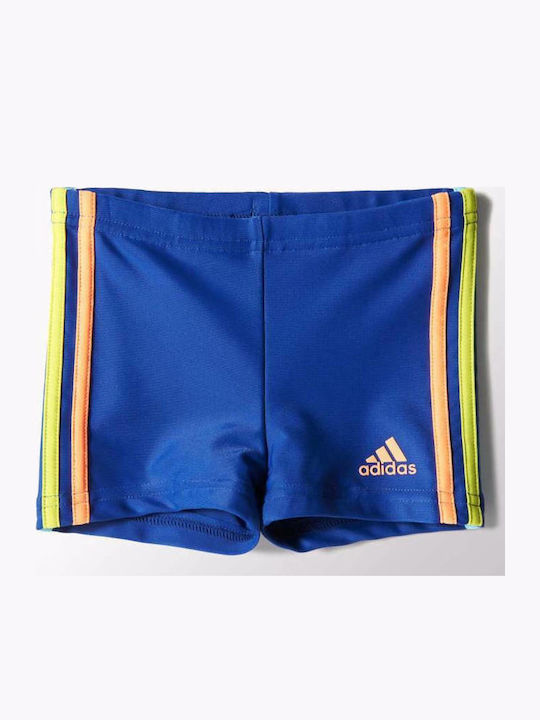 adidas 3 Stripes Kids Swimwear Swim Shorts Blue