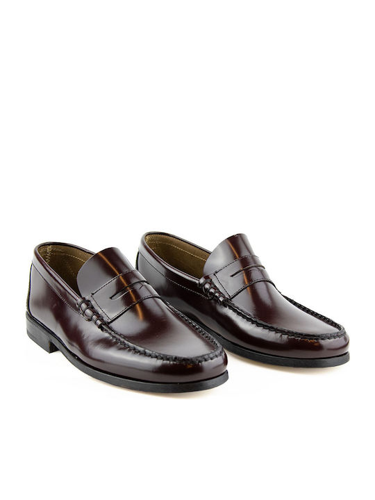 Men's Leather Loafers Burgundy